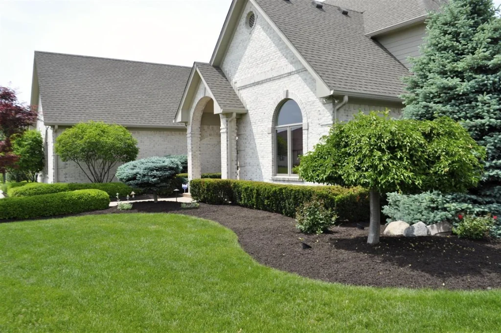 Brown-Mulch-for-Grey-House