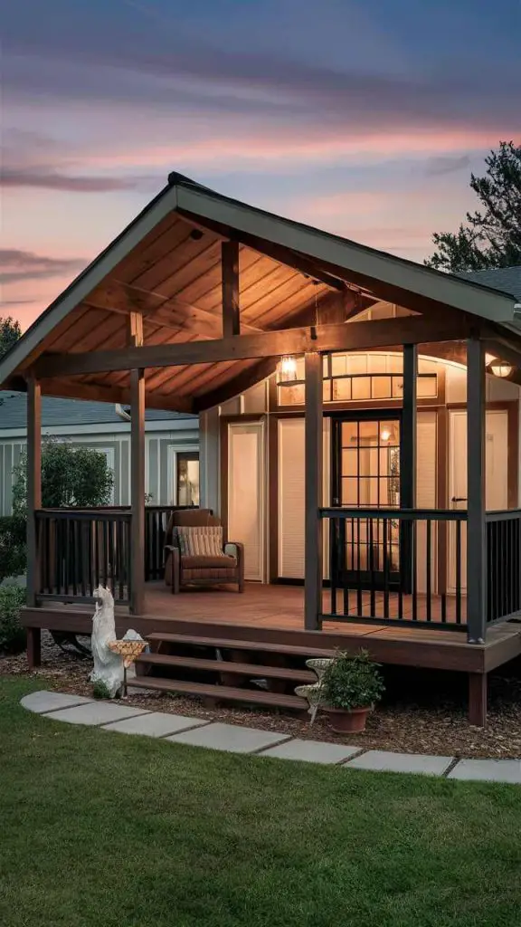 23 Stunning Mobile Home Deck and Proches Ideas You Need to See! 25