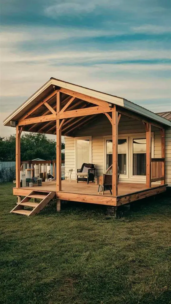 23 Stunning Mobile Home Deck and Proches Ideas You Need to See! 24