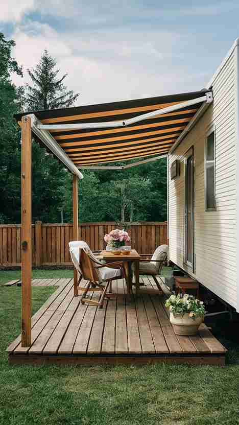 23 Stunning Mobile Home Deck and Proches Ideas You Need to See! 15