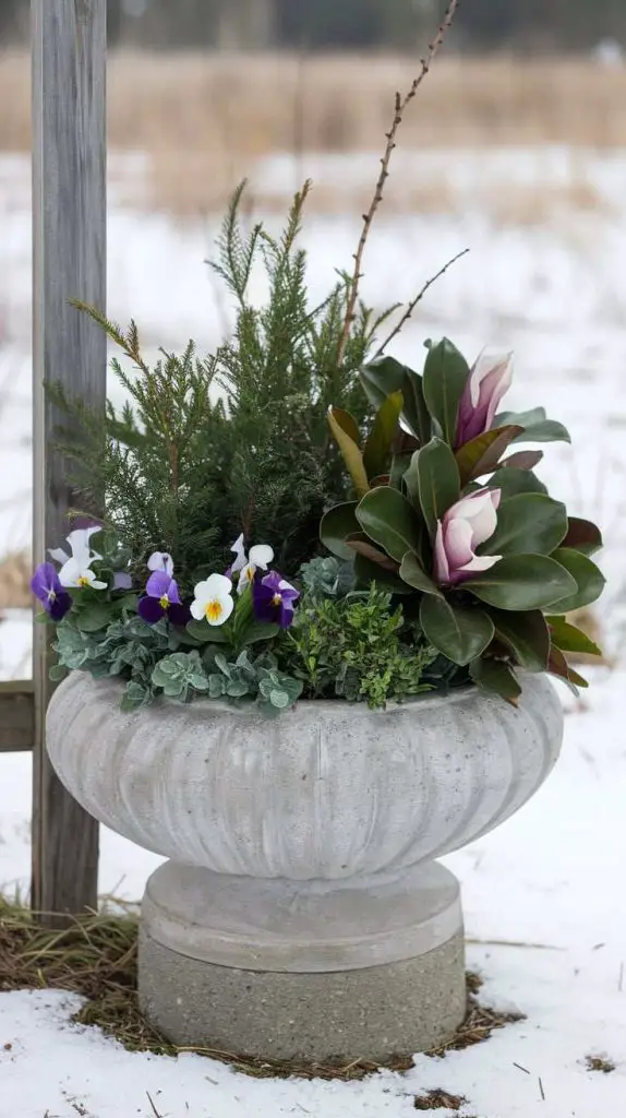 29 Winter Planter Ideas You’ll Want to Steal for a Gorgeous Garden Makeover! 23