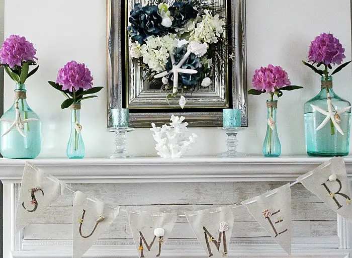 19 Creative Summer Mantel Decorating Ideas to Brighten Your Home 1