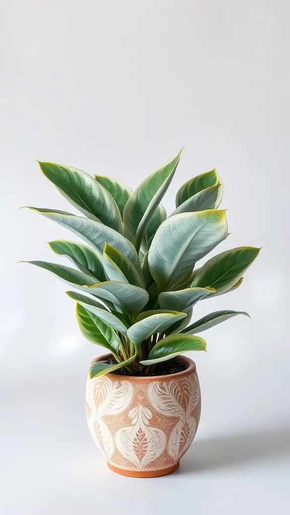 21 Low Light Indoor Plants for Cozy Spaces 19 Aglaonema 'Silver Bay' plant in decorative pot