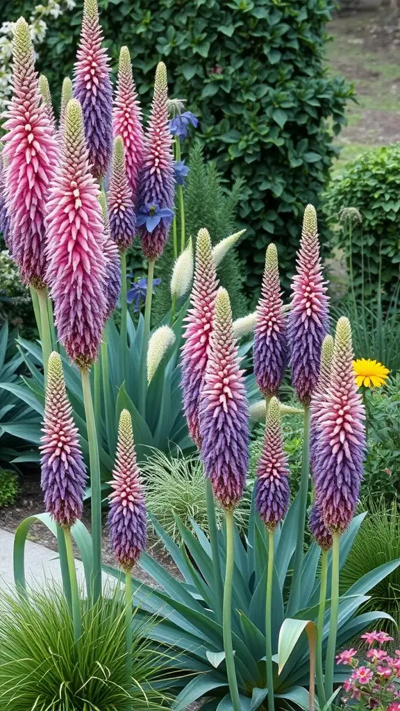 23 Stunning Perennial Garden Ideas to Transform Your Outdoor Space 25 Tall, spiky pink and purple flowers in a garden with green foliage