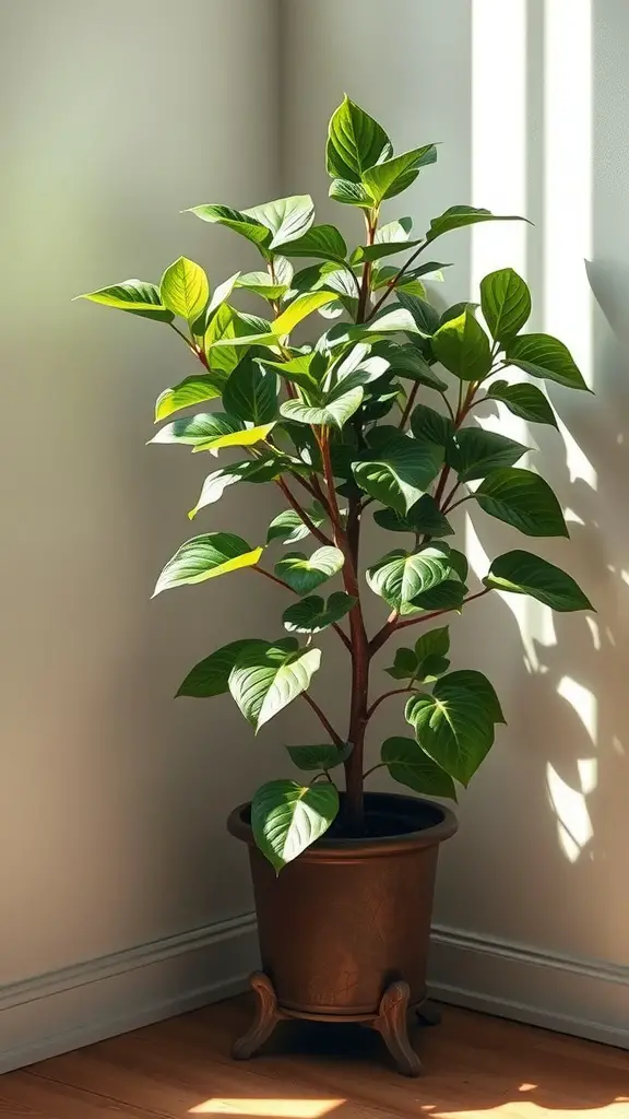 15 Indoor Corner Plants That Make Any Room Look Stylish! 16 A healthy Cast Iron Plant with large green leaves, placed in a decorative pot in a sunny corner.
