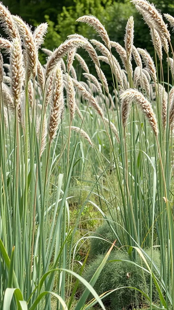 23 Stunning Perennial Garden Ideas to Transform Your Outdoor Space 20 Field of tall perennial grasses swaying in the wind with feathery plumes.