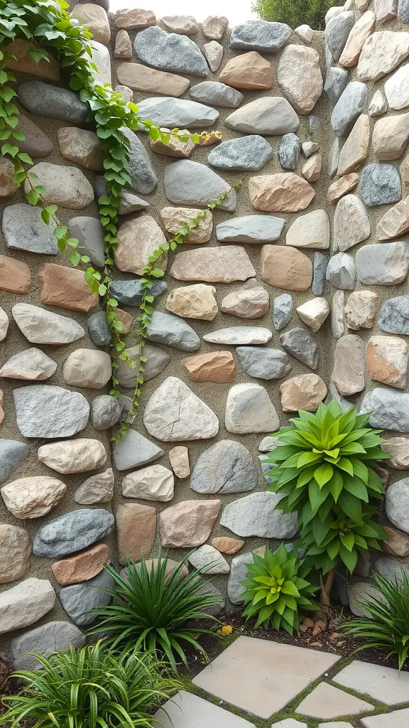 27 Creative Corner Landscaping Ideas for Your Garden 19 Natural stone wall with vibrant green plants in a corner landscape