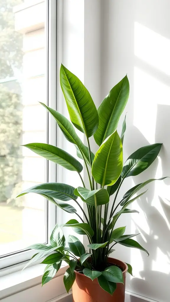 15 Indoor Corner Plants That Make Any Room Look Stylish! 7 A healthy rubber plant with large dark green leaves near a window.