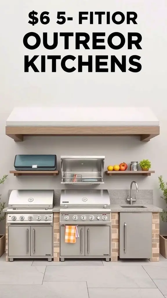 35 Creative Backyard Kitchen Ideas for Outdoor Cooking Enthusiasts 35 Stylish outdoor kitchen with storage solutions.