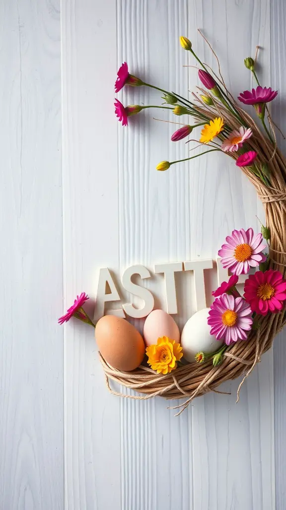 17 Creative DIY Easter Egg Wreath Ideas 1