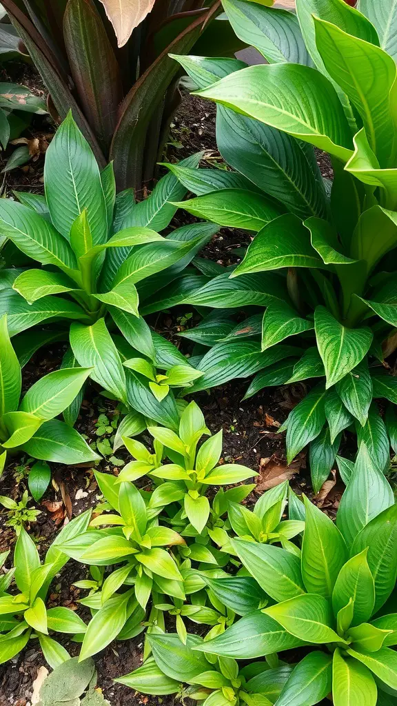 31 Stunning Tropical Garden Design Ideas for Your Backyard 21 Lush green ground cover plants in a tropical garden