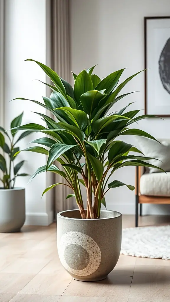 15 Indoor Corner Plants That Make Any Room Look Stylish! 2 A ZZ plant displayed in a stylish pot, showcasing its lush green foliage and modern decor.