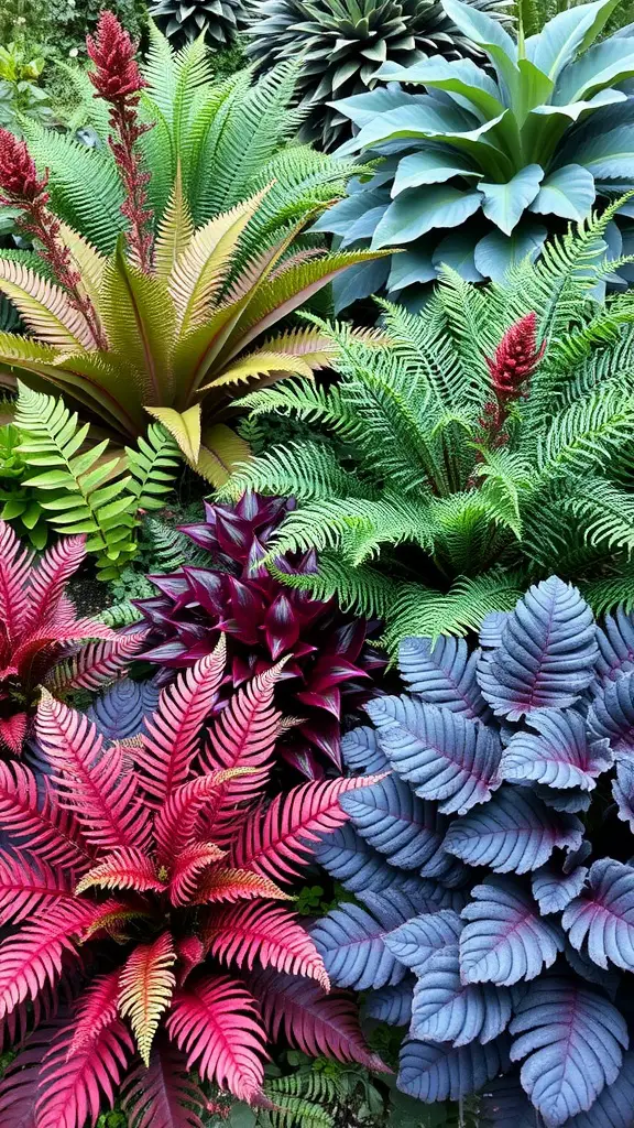 13 Creative Deer Resistant Landscaping Ideas for Your Garden 5 A colorful arrangement of deer-resistant plants with bold foliage