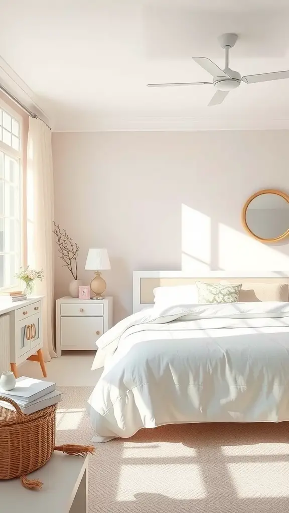 27 Stylish Summer Bedroom Ideas to Refresh Your Space 4 Bright and airy summer bedroom with soft colors and natural light
