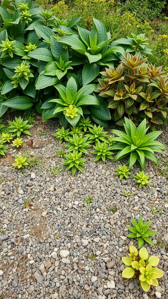 13 Creative Deer Resistant Landscaping Ideas for Your Garden 4 A variety of green ground cover plants, showcasing different textures and shades, perfect for deer-resistant landscaping.