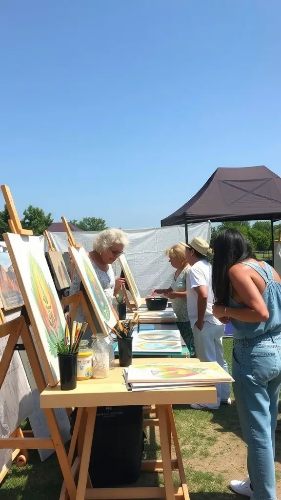 21 Must-Do Summer Bucket List Ideas for Your Best Season Yet 12 People painting outdoors at an art session