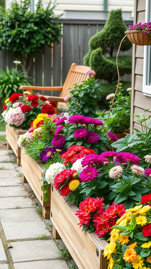 23 Stunning Planter Box Flower Combinations for Your Garden 11 Colorful seasonal flowers in wooden planter boxes