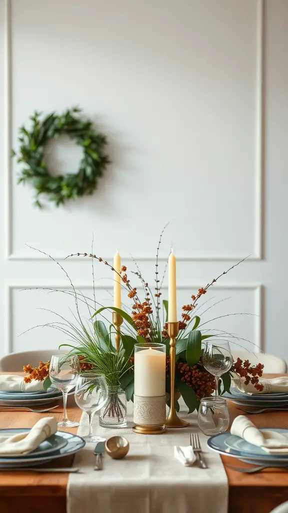 19 Creative Air Plant Display Ideas for Your Home 13 A dining table beautifully arranged with air plants, candles, and elegant glassware.