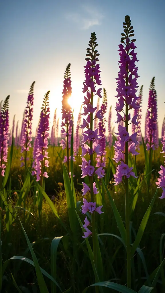 21 Stunning Full Sun Plants for Your Garden 17 Tall purple delphiniums blooming under the sun