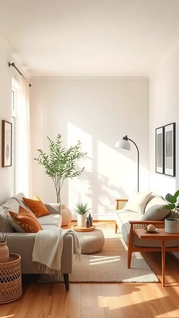 19 Cozy Small Living Room Ideas You’ll Love 5 Cozy small living room with neutral colors and warm accents