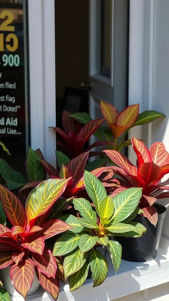 15 Creative Indoor Potted Plant Ideas to Brighten Your Home 5 Colorful Calathea plants in pots near a window