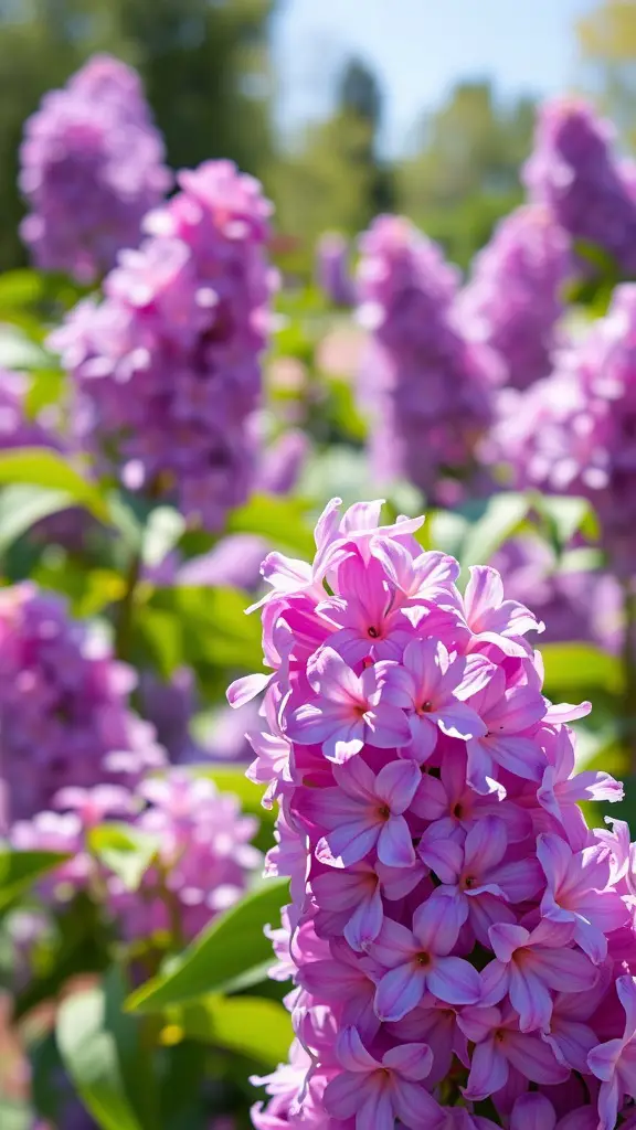 23 Stunning Flowering Shrubs to Transform Your Garden 6 Close-up of blooming lilacs with clusters of pink flowers against a blurred background