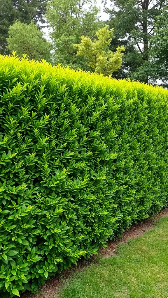 21 Creative Garden Fence Ideas to Transform Your Outdoor Space 6 A lush green hedge forming a natural fence in a garden