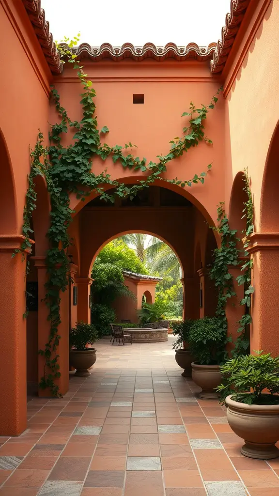 15 Stunning Pool Cabana Ideas for Ultimate Relaxation 10 A Mediterranean-inspired cabana with arches, terracotta walls, and lush greenery