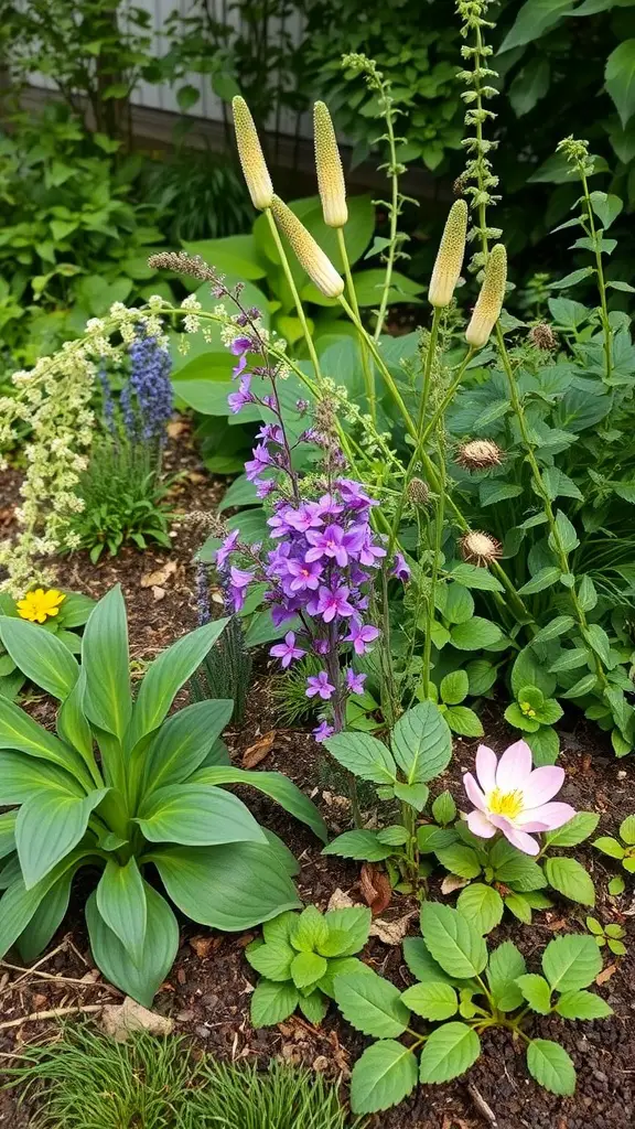 15 Beautiful Corner Flower Bed Ideas for Your Garden 16 Corner flower bed featuring various native plants with colorful blooms