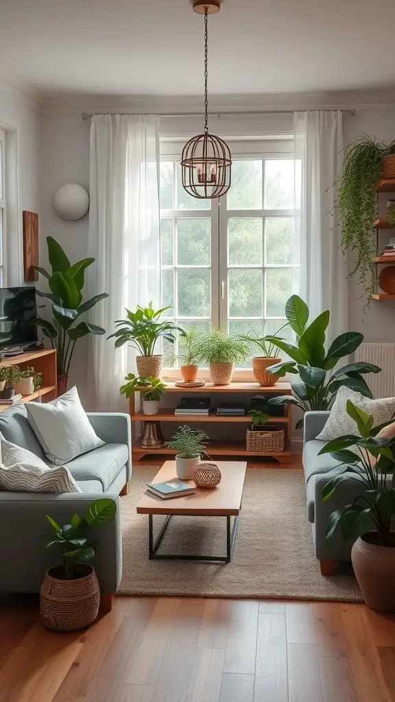 21 Cozy Living Room Ideas to Transform Your Space 5 Cozy living room with plants and natural light