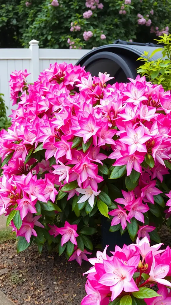 23 Stunning Evergreen Shrubs to Enhance Your Garden 13 Vibrant pink azaleas in full bloom