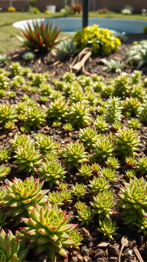 21 Stunning Full Sun Plants for Your Garden 12 Lush green sedum plants thriving in a sunny garden.