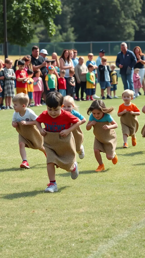 25 Enchanting Outdoor Fairy Garden Ideas to Inspire Your Creativity 31 Children participating in a sack race competition outdoors