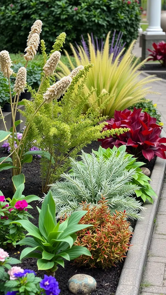 23 Creative Side Yard Landscaping Ideas You’ll Love 15 A variety of colorful plants in a well-maintained side yard garden.