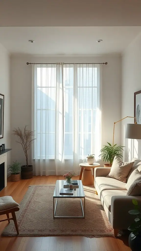 19 Cozy Small Living Room Ideas You’ll Love 13 Cozy living room with natural light and minimalist decor