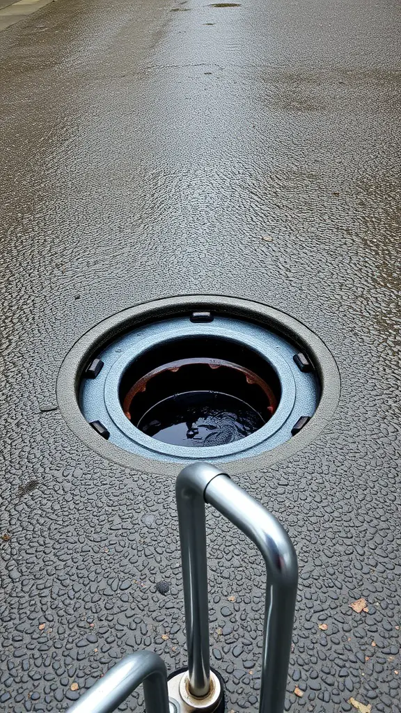 25 Creative Yard Drainage Ideas to Transform Your Outdoor Space 5 A catch basin set into a wet surface, showing how it collects surface water.