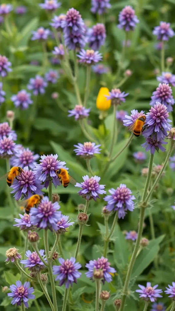 17 Long-Blooming Perennials for a Vibrant Garden Year-Round 12 Close-up of purple catmint flowers with bees pollinating.
