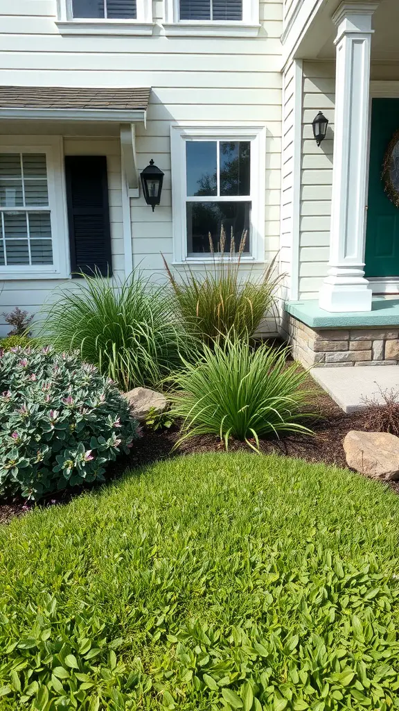 19 Stunning Small Front Yard Landscaping Ideas 15 Small front yard with decorative grass and plants