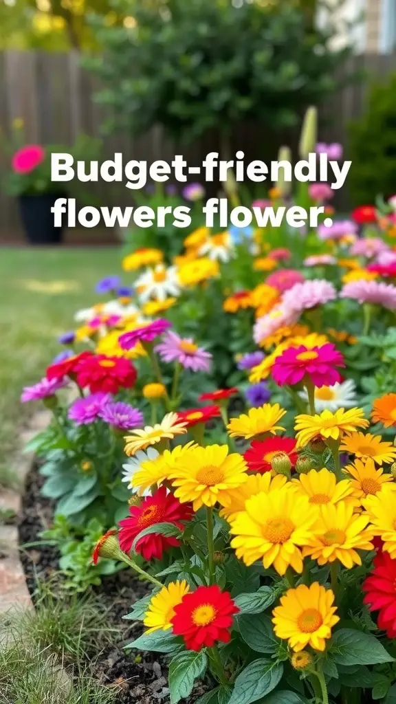19 Stunning Backyard Oasis Ideas on a Budget 16 Colorful flower bed featuring budget-friendly flowers.