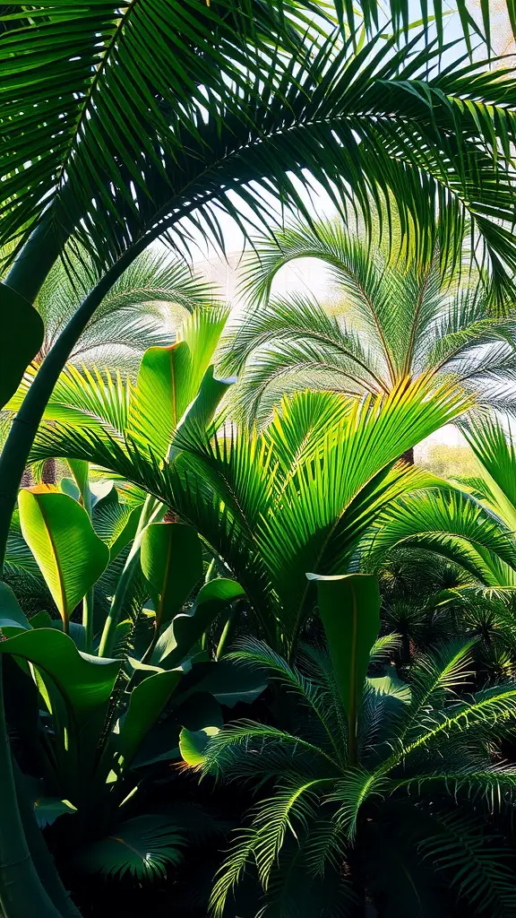 21 Stunning Tropical Garden Plants You Need to Grow 10 Lush tropical garden featuring various palm and fern plants.