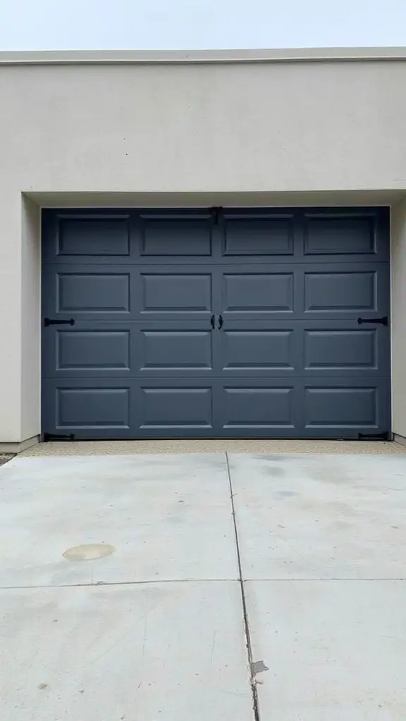 25 Creative Garage Door Ideas for a Stunning Home Entrance 14 A modern dark gray multi-panel garage door with a stylish design.