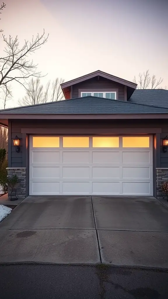 27 Stunning Modern Garage Door Designs You’ll Love 9 A modern insulated garage door with clean lines and a sleek design.