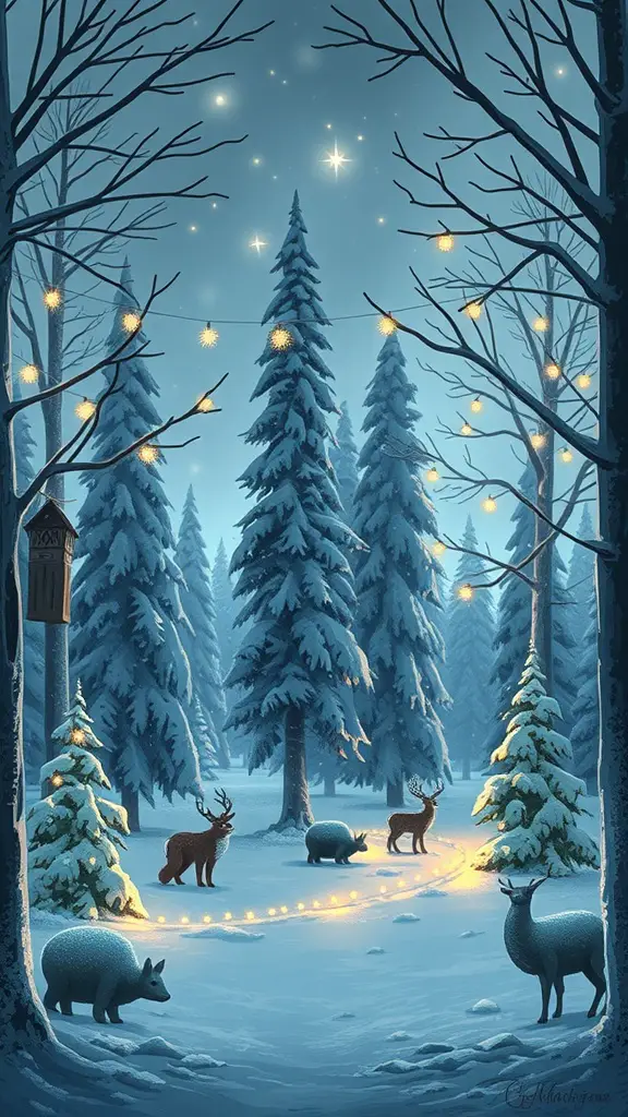 A cozy dish capturing the essence of a winter forest, perfect for a baby shower.