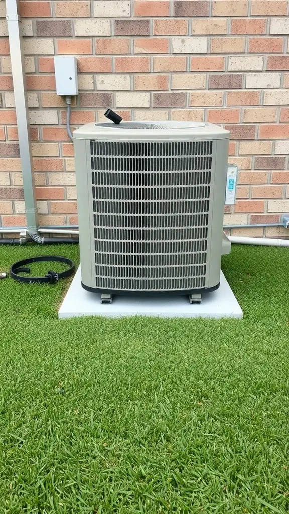 17 Creative Landscaping Ideas to Hide Your AC Unit 2 AC unit surrounded by artificial turf
