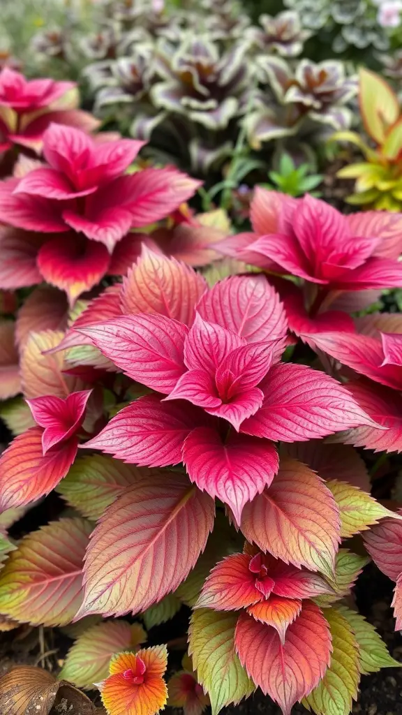 19 Stunning Fall Plants to Brighten Your Garden 13 Vibrant pink and red Bergenia leaves in a garden setting