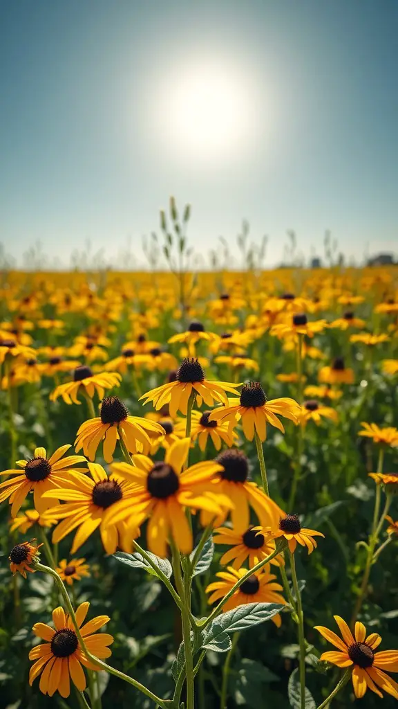 19 Stunning Perennial Plants for Your Garden 7 A field of Black-eyed Susans under a bright sun