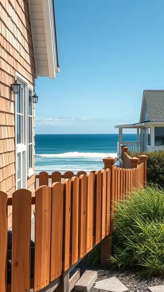 19 Creative House Skirting Ideas to Transform Your Home 13 A beach house with cedar shingle skirting and a view of the ocean