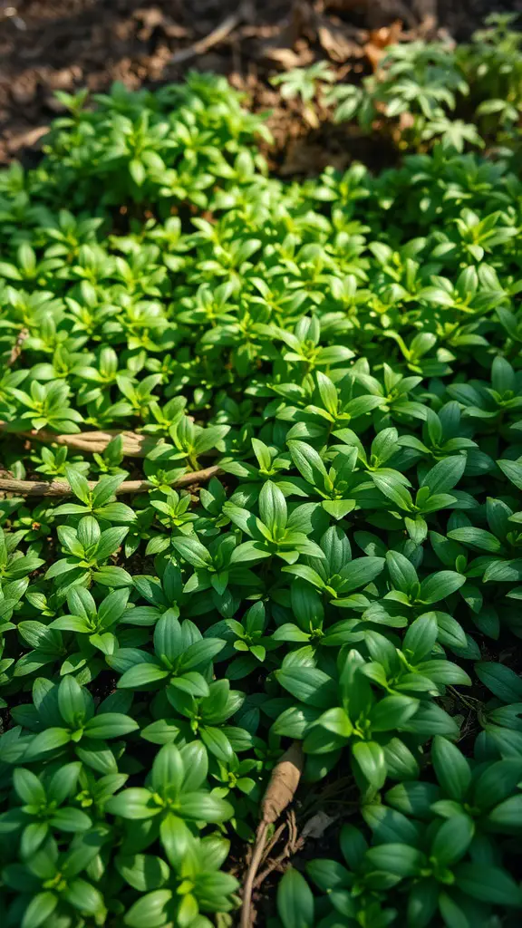 19 Creative Shadow Garden Ideas to Transform Your Outdoor Space 5 Lush green ground cover plants thriving in a shaded area.