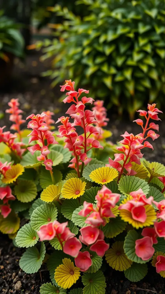 19 Stunning Perennial Plants for Your Garden 15 A close-up of Coral Bells with vibrant coral flowers and colorful foliage