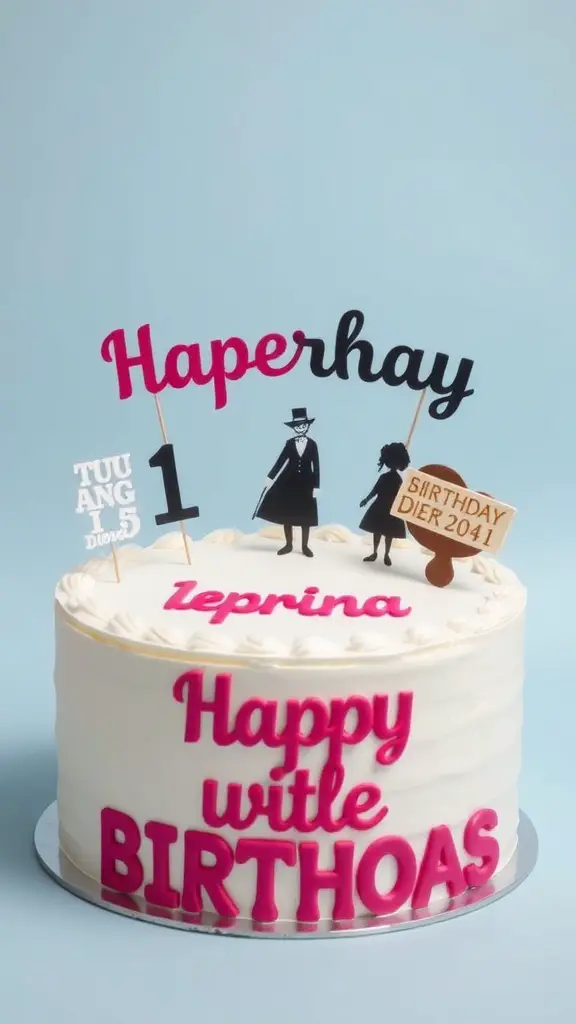 27+ Creative Birthday Decoration Ideas for an Unforgettable Celebration 14 A customized birthday cake with colorful toppers and the name Zeprina